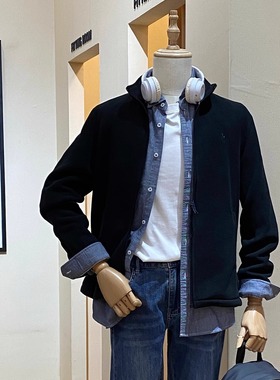 保罗彼得专柜正品男士夹克立领拉链摇粒绒外套简约时尚BJCC72580
