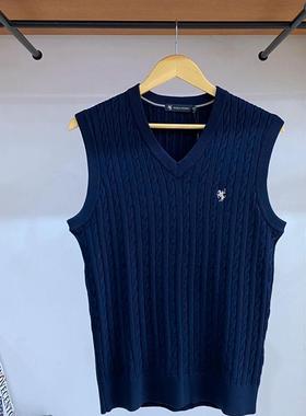 保罗彼得 男士无袖针织背心 专柜正品 V领休闲百搭 柔软MMDC34970
