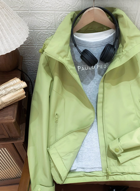 保罗彼得 专柜同款女式休闲夹克 可拆帽 立领 短款户外YIFAJ00660