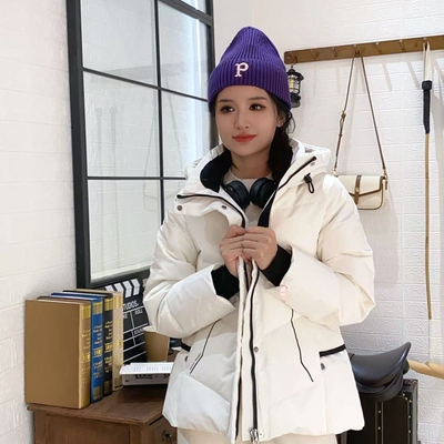 保罗彼得专柜正品 女士 加厚时尚白色户外冲锋衣羽绒服 DCDD76721