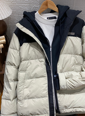 保罗彼得专柜正品男士新款立领拼接撞色羽绒服百搭舒适WQDD75720