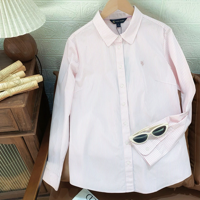 女士新款条纹衬衫一款双色100%棉 舒适百搭保罗彼得CBFAC00541/2