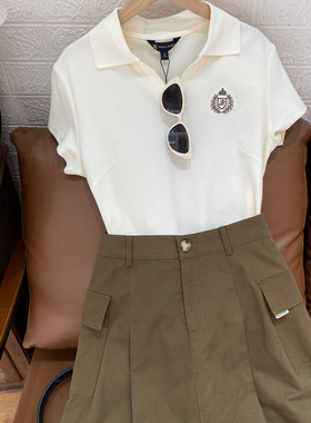 保罗彼得学院风工装半身裙女短裙A字百搭专柜同款NVDB19340