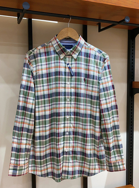 保罗彼得专柜正品全棉男格子衬衫长袖春秋新款时尚休闲 CBDA59020