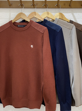 保罗彼得 专柜正品 秋新款男士圆领针织衫舒适休闲多色MLECZ00451