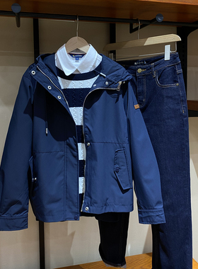 保罗·彼得 户外防风保暖连帽冲锋衣夹克女美式复古SKDC73582