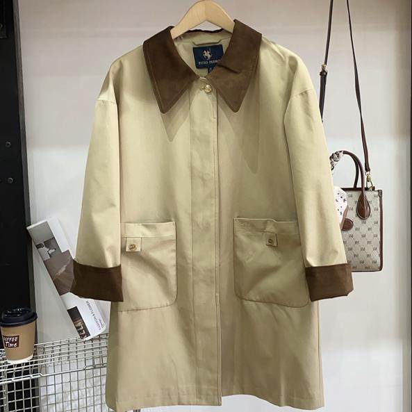 保罗彼得 专柜正品新款女士中长款风衣翻领复古高端外套YHDC31360,女装/女士精品,风衣,淘宝优惠券,粉丝福利购,淘宝优惠卷