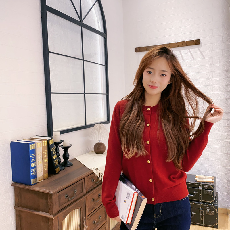 保罗彼得氛围感圆领针织衫