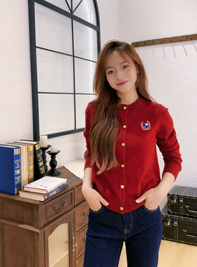 保罗彼得 氛围感 圆领基础针织衫显瘦极简开衫毛衣多色MFDC34671