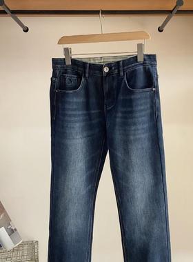 保罗彼得正品男士弹力商务休闲经典百搭男士做旧牛仔裤 PJDD19910