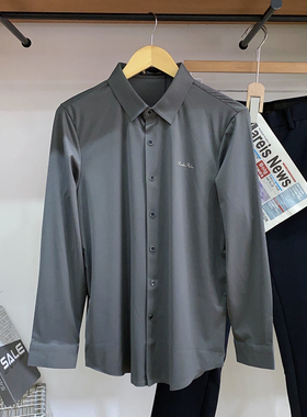 保罗彼得2025春季新款男士翻领长袖衬衫薄款 商务休闲 MMDA58940