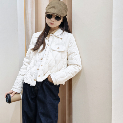 女士轻薄羽绒服翻领外套