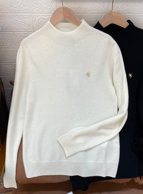 保罗彼得专柜正品25年新款女士羊毛衫100%绵羊毛纯色SLEDM00042