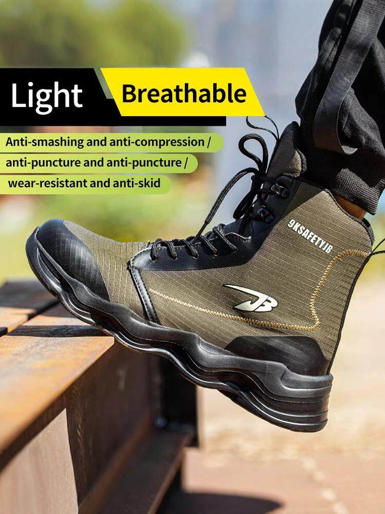 LABOR PROTECTION SHOES IMPORTED FROM THE UNITED STATES MENS BELT STEEL PLATE STEEL TOE ANTI-SMASHING ANTI-PUNCTURE HIGH-GRADE MARTIN BOOTS CONSTRUCTION SITE WEAR-RESISTANT WORK SHOES