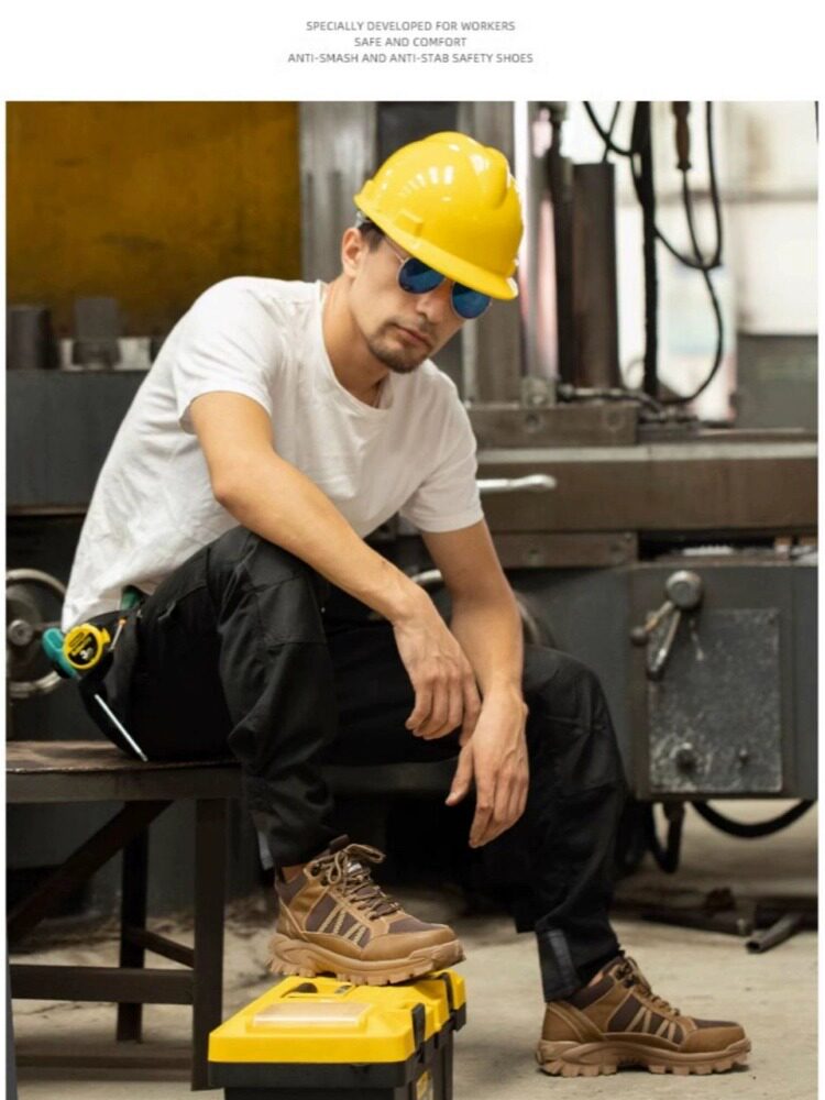 GERMAN PURE IMPORTED LABOR PROTECTION SHOES MENS ANTI-SMASHING AND ANTI-PUNCTURE STEEL HEADBAND STEEL PLATE MILITARY GAOBANG CONSTRUCTION SITE IS BREATHABLE IN SUMMER