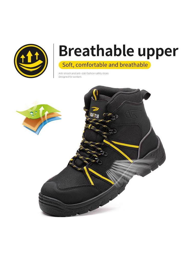 THREE-PROOF LABOR PROTECTION SHOES GERMAN HIGH-GRADE PURE IMPORTED ANTI-SMASHING AND ANTI-STABBING STEEL HEADBAND STEEL PLATE 3537 WEAR-RESISTANT HIGH-TOP MARTIN BOOTS