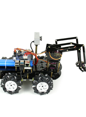 树莓派B麦克纳姆轮机械臂小车视频控制C/scrtch/Python编程