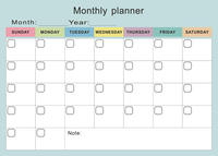 Creative Week Monthly Plan, magnetic soft whiteboard calendar sticker, Removable Erasable message board, Refrigerator Magnetic sticker, Study Summer Vacation Daily Self-discipline Check-in Wall Sticker, Primary School student Task Completion Magic tool thumbnail 2
