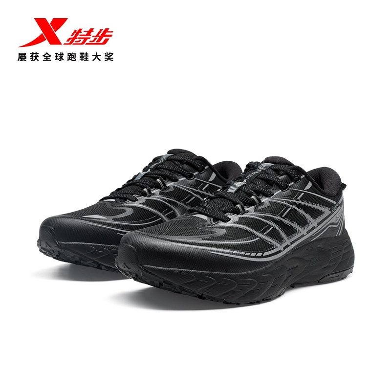 特步昆吾3LITE丨跑鞋女冬革面运动鞋减震回弹跑步鞋976418110054