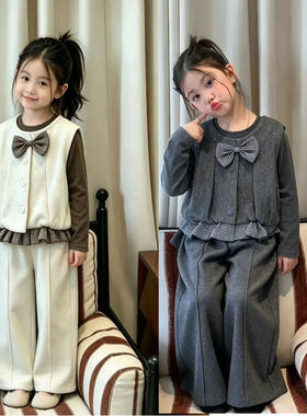 004裤子三件套可爱淑女风秋冬装