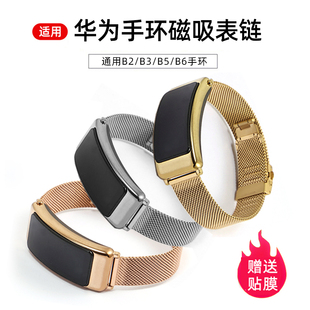 B7运动手环不锈钢男女金属表链 米兰尼斯表带适配华为B2