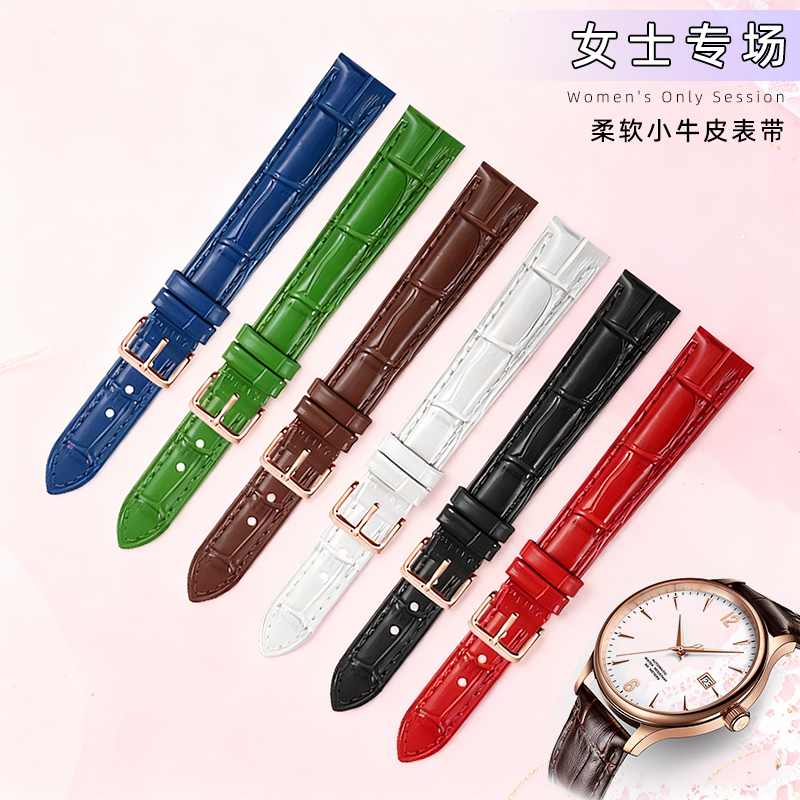 小牛皮手表带女款适用天王CK西铁城阿玛尼化石飞亚达DW轻奢表带男