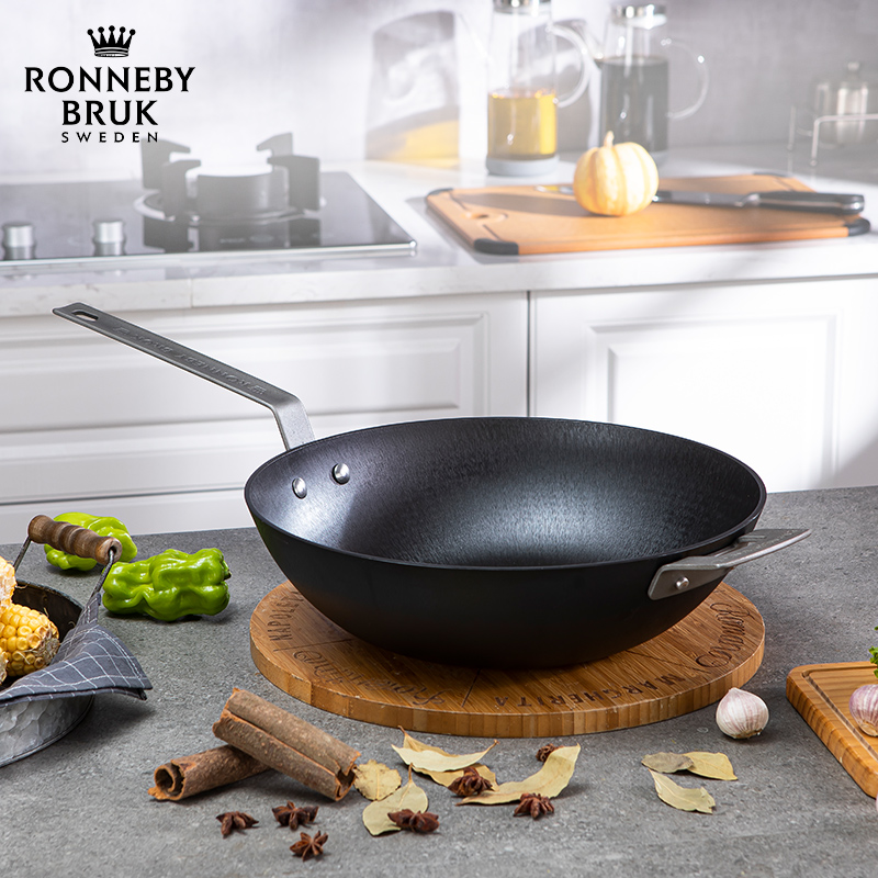 瑞典RonnebyBruk无涂层铸铁炒锅