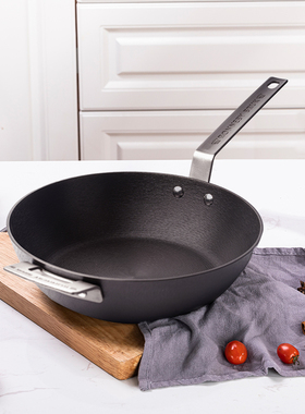Ronneby Bruk瑞典铸铁平底锅无涂层深煎锅炒锅物理不粘锅家用