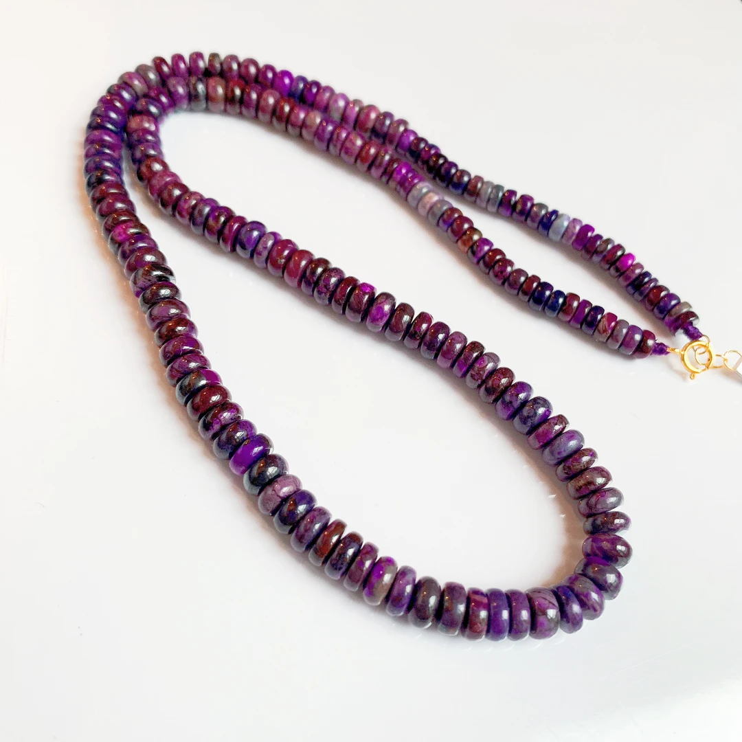 匡氏珠宝 18K舒俱来帝王紫算盘珠项链 Z-HL-A9631(多样性发货)