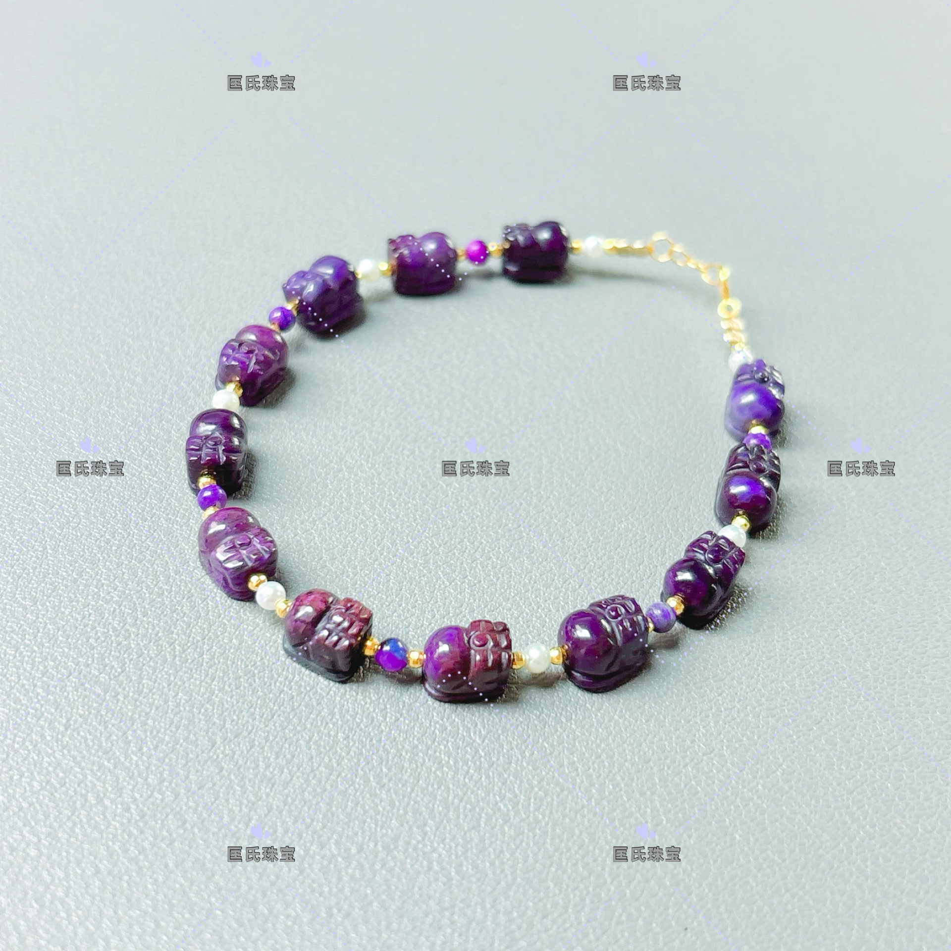 匡氏珠宝 舒俱来帝王紫貔貅手链 Z-HL-A1919 (多样性发货)