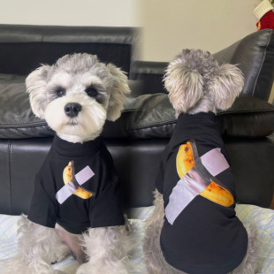 T恤 宠物猫狗衣服 纯棉禁止蕉绿个性 室内防掉毛 夏季 中小大型犬