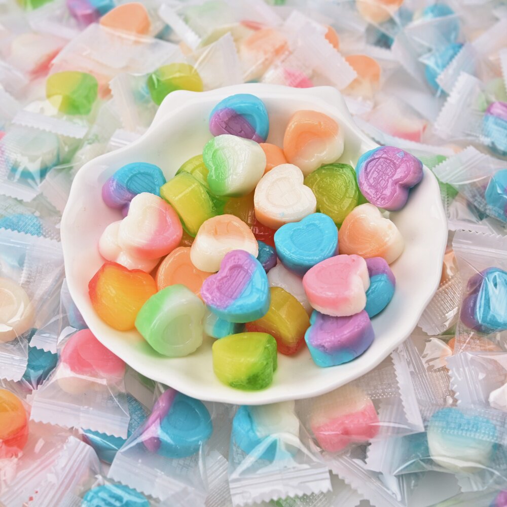 网红浪漫心形硬糖五角星硬糖酒店前台小糖果喜糖分装休闲食品批发