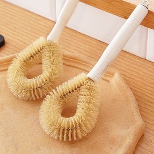 刷锅刷子猪鬃毛锅家用厨房专用清洁刷沾油涮锅软毛刷刷长柄神器