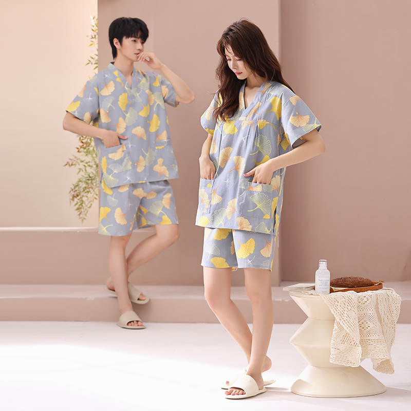 【秋韵】加厚棉麻汗蒸服女款浴服男士情侣洗浴服按摩足疗桑拿汉蒸
