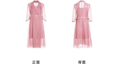 通勤A字裙聚酯纤维纯色