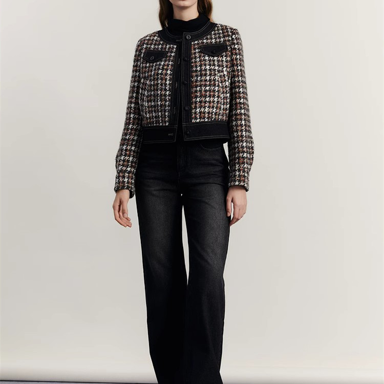 小香风短款绵羊毛新款外套