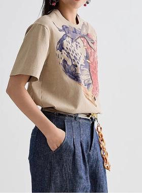 现货速发谜家商场同款2025夏新品休闲印花宽松H型中长252MT0532