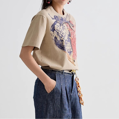 2025夏新品休闲日常印花宽松H型