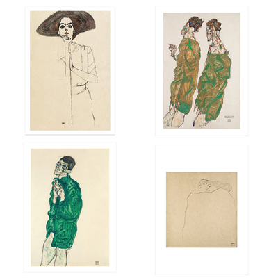 埃贡席勒女性画像装饰画