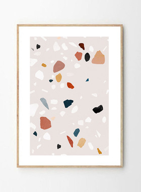 liveart 德国leemo 原版装饰画 现代简约 terrazzo#3 彩色水磨石