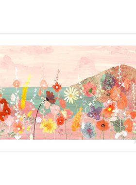 liveart进口丹麦p&f梦幻海岸花卉原版装饰画Violets Print House