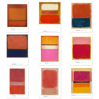 罗斯科Mark Rothko 当代艺术抽象色彩红色系列经典名画原版装饰画