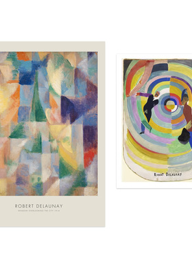 liveart抽象色块美式经典复古名画小众装饰画海报Robert Delaunay