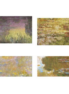 进口英国Rosenstiels莫奈monet睡莲黄色调原版装饰画Waterlilies