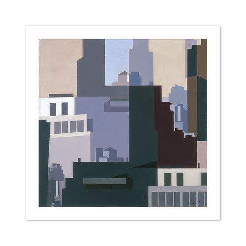 liveart 城市色块峡谷Canyons经典名画原版装饰画Charles Sheeler