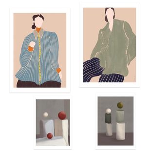 poster 装 club NIELSEN抽象简约人物原版 饰画 LAURA 进口丹麦The