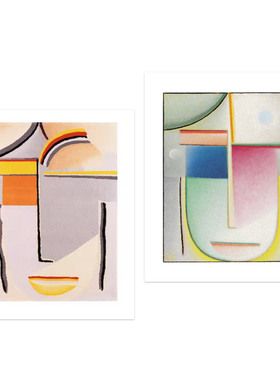 liveart 抽象色块人像Visage现代简约小众装饰画海报Jawlensky