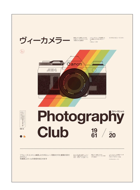 进口丹麦p&f 复古相机Camera Rainbow原版装饰画Florent Bodart