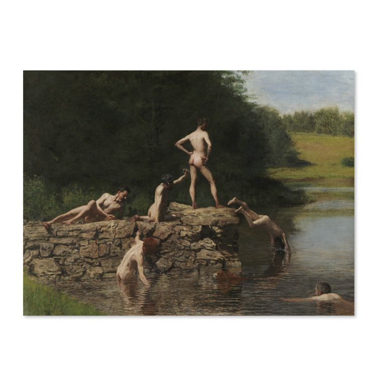 liveart 露天风景游泳Thomas Eakins经典名画原版装饰画Swimming
