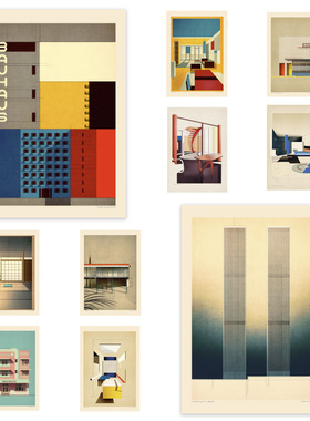 liveart 进口荷兰PSTR Studio 包豪斯建筑装饰画Sander Patelski